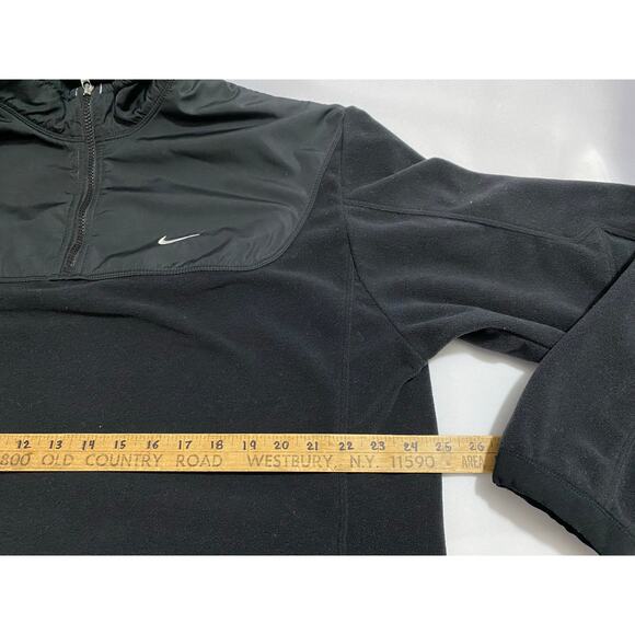 Nike Mens Large Jacket Quarter Zip Black Running Mock Neck Pullover - Picture 9 of 11